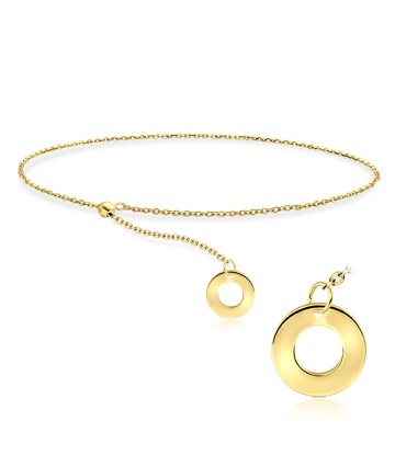 Gold Plated Donut Silver Bracelet BRS-448-GP